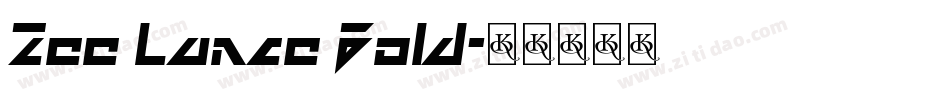 Zee Lance Bold字体转换